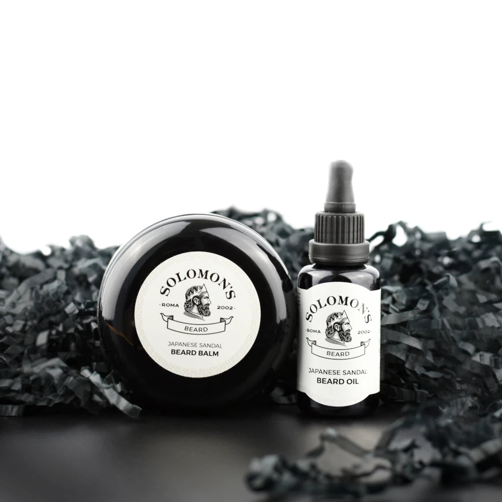 Barzdos priežiūros rinkinys Solomon's su aliejumi ir balzamu