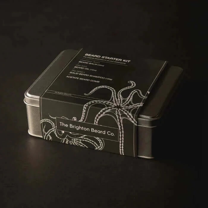 Puikus barzdos priežiūros priemonių dovanų rinkinys, skirtas prižiūrėti ir rūpintis barzda. Nuostabus rinkinys, pateiktas elegantiškoje metalinėje dėžutėje.