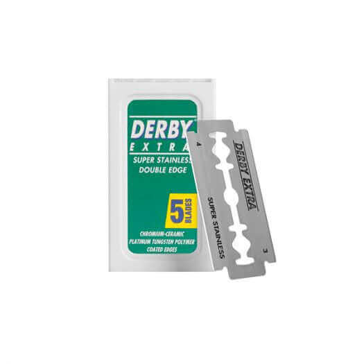 Skutimosi geležtės dviašmeniui skustuvui Derby Double Edge Super Stainless Green