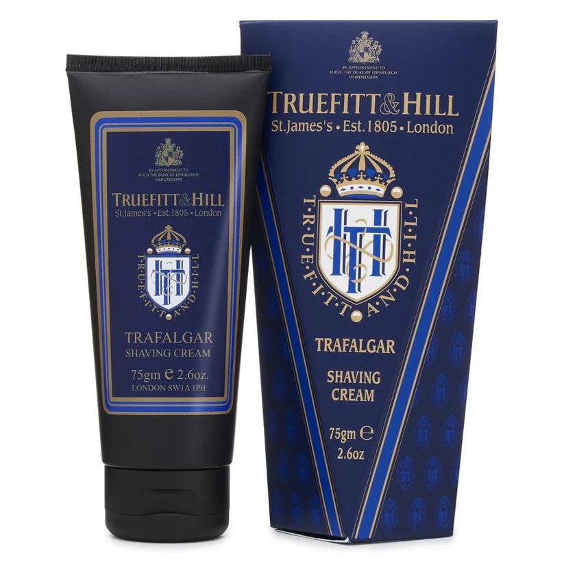 Truefitt & Hill Trafalgar skutimosi kremas vyrams, 75g kelioninė tūbelė.
