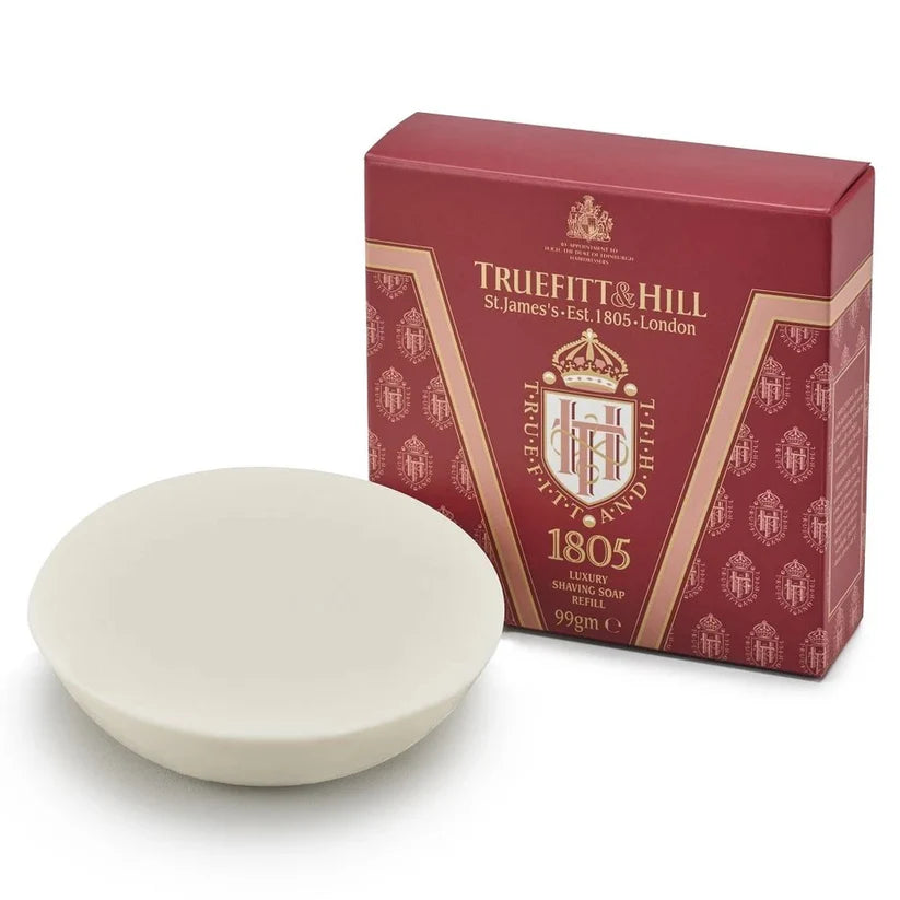 Truefitt & Hill 1805 prabangaus skutimosi muilo papildymas, 100g.