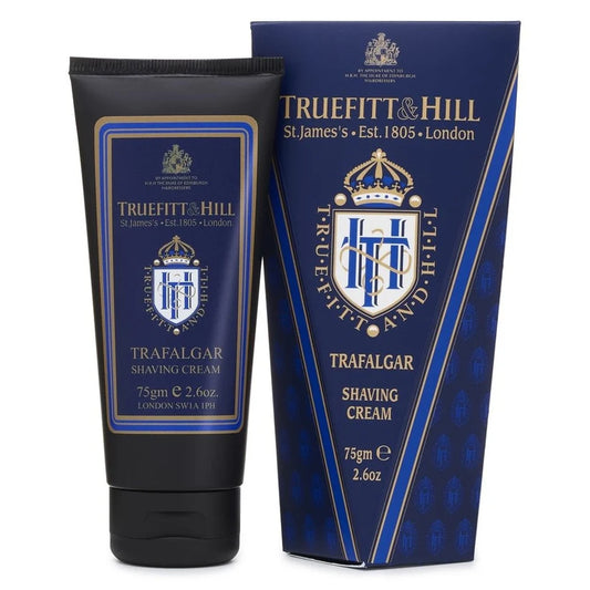 Truefitt & Hill Trafalgar skutimosi kremas vyrams, 75g kelioninė tūbelė.